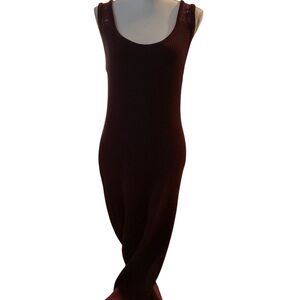 Sleeveless Burgundy Knit Dress
